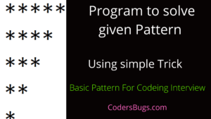 Read more about the article Program to print given  star pattern in Java using  simple Trick !