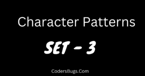 Read more about the article Character patterns set 3