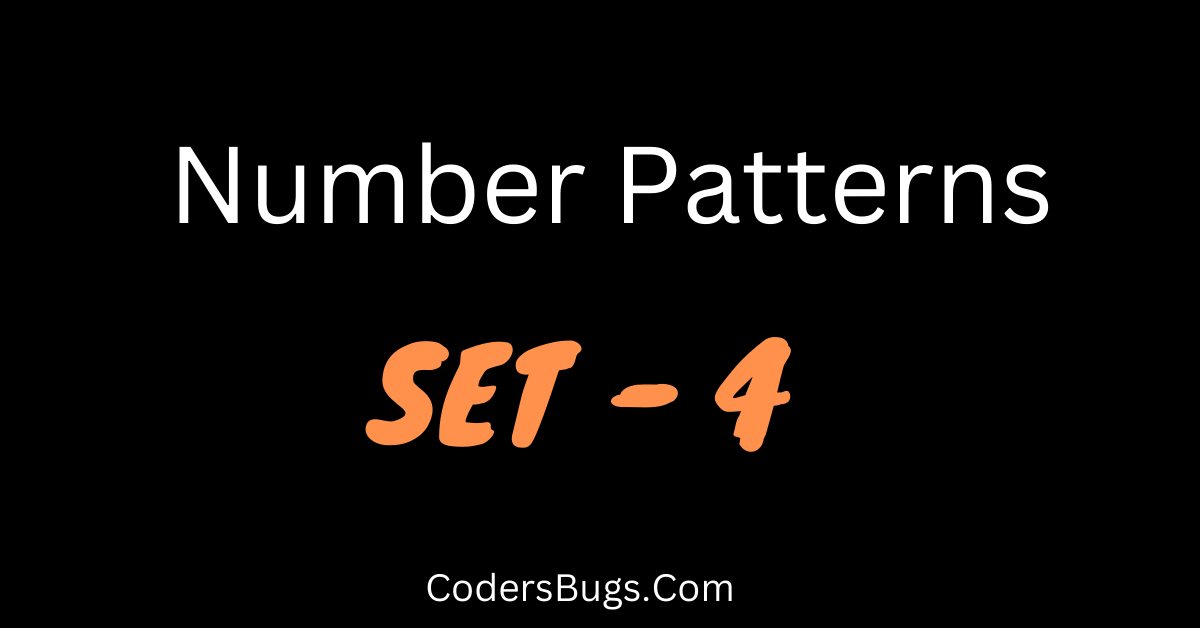You are currently viewing Number patterns set 4