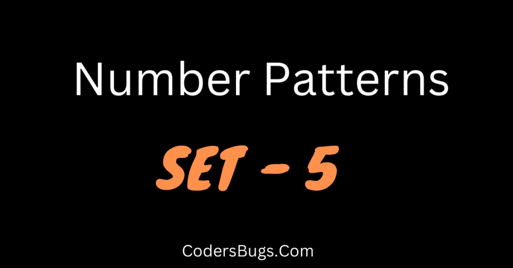 Reverse Number Pattern In Python CodersBugs Com