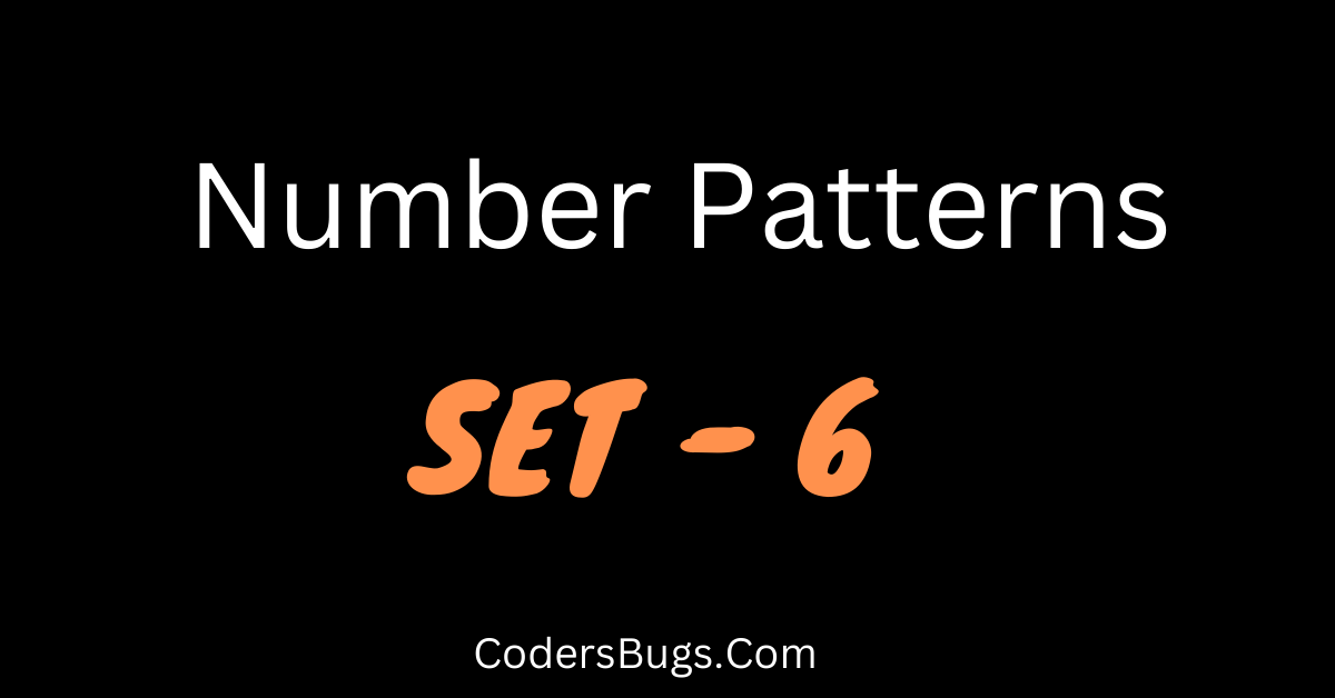 You are currently viewing Number patterns set 6