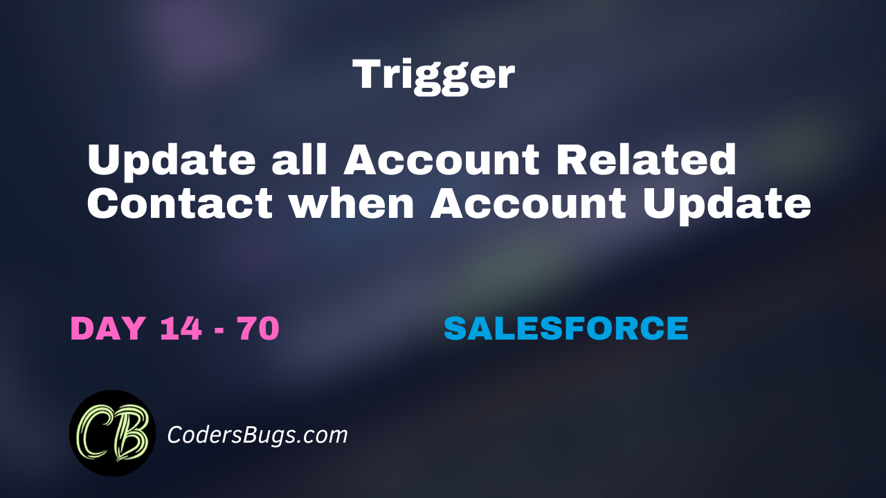 Read more about the article Trigger – Update All Account Related Contacts